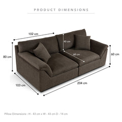 Emery 2 Seater Modular Sofa