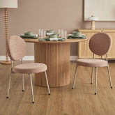 Dora Set of 2 Dining Chairs Pink and Grey