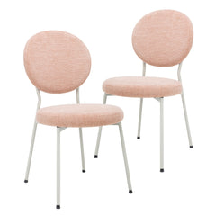 Dora Set of 2 Dining Chairs Pink and Grey