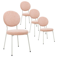 Dora Set of 4 Dining Chairs Pink and Grey