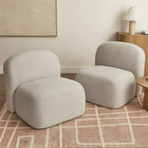 Luca Block Accent Chair Cream (Set of 2)
