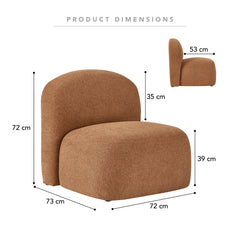 Luca Block Accent Chair Pumpkin