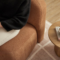 Luca Block Accent Chair Pumpkin