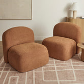 Luca Block Accent Chair Pumpkin (Set of 2)