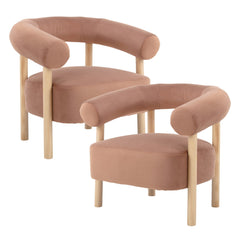Nadia Armchair Rust (Set of 2)
