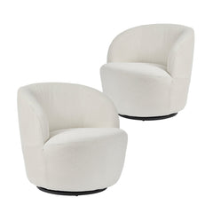 Sadie Swivel Armchair Cream (Set of 2)
