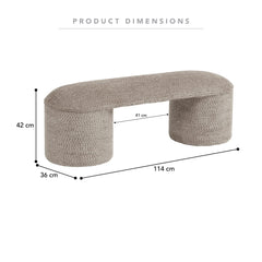 Sarah Ottoman Bench Chocolate