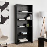 Harper 5 Tier Bookshelf Black