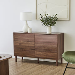 Norquay Chest of 6 Drawers Walnut