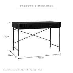 Haven 120cm Desk Black
