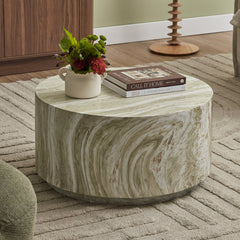 Elena Green Marble Look Coffee Table