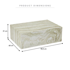 Isla Green Marble Look Coffee Table