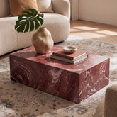 Isla Red Marble Look Coffee Table
