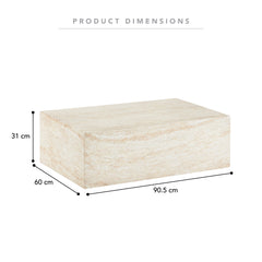 Isla Travertine Look Coffee Table
