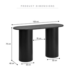 Haven Console Table Black (120cm)