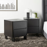 Taupo Bedside Table Black (Set of 2)