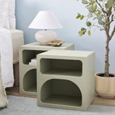 Santorini Bedside Table Green (Set of 2)