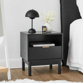 Apia Bedside Table Black