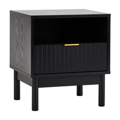 Apia Bedside Table Black