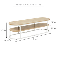 Sonoma Entertainment Unit White (140cm)