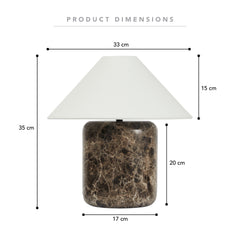 Blake Marble Table Lamp Cocoa (Set of 2)