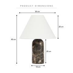 Arabella Marble Table Lamp Cocoa (Set of 2)