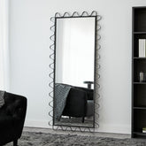 Aria Wavey 180cm Floor Length Mirror Black