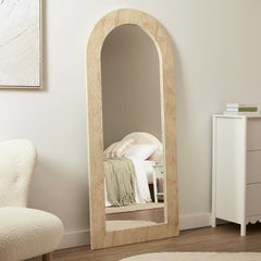 Sienna 180cm Arch Mirror Travertine Look