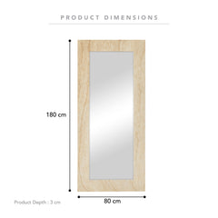 Sienna 180cm Rectangle Mirror Travertine Look