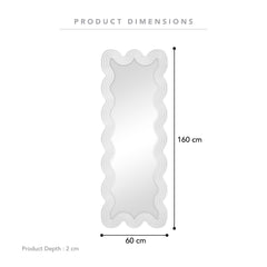 Lulu 160cm Floor Mirror White