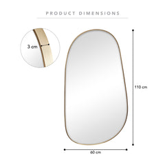 Sage 110cm Organic Mirror Gold