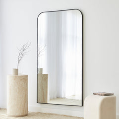 Ivy 165cm Rounded Mirror Black