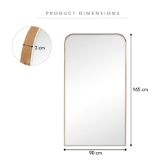 Ivy 165cm Rounded Mirror Gold