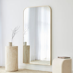 Ivy 165cm Rounded Mirror Gold