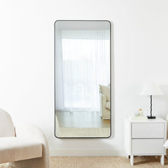 Elle 160cm Rectangle Mirror Black