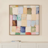 Pastel Blocks Wall Art 82x82cm