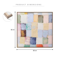 Pastel Blocks Wall Art 82x82cm