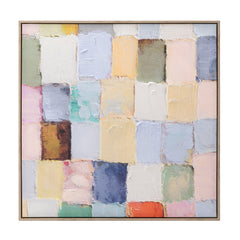 Pastel Blocks Wall Art 82x82cm