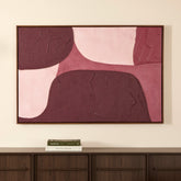 Burgundy Bubble Wall Art 80x120cm