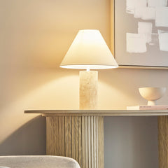 Astrid Travertine Table Lamp Natural