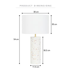 Ezra Terrazzo Table Lamp White