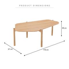 Adelaide Asymetric Coffee Table Oak