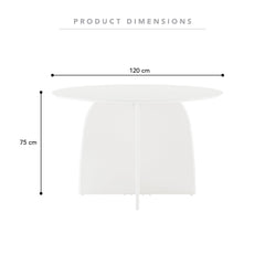 Cami Dining Table White (120cm)