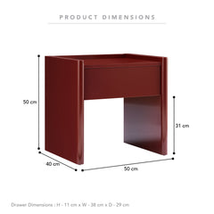 Martine Bedside Table Wine