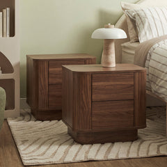 Nina Bedside Table Walnut (Set of 2)