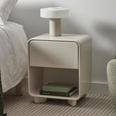 Charlie Gloss Bedside Table Cream
