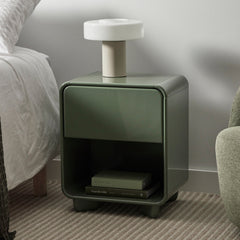 Charlie Gloss Bedside Table Green