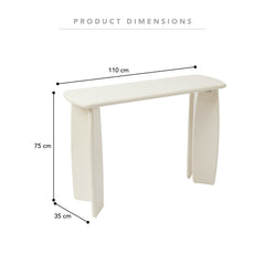 Charlie Gloss Console Table Cream (110cm)