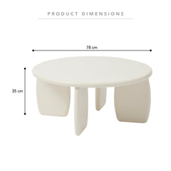 Charlie Gloss Coffee Table Cream