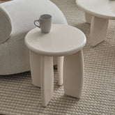 Charlie Gloss Side Table Cream